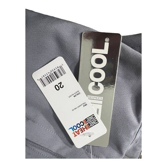 Women 32 Degrees Cool Silver Gray Pants Zipper Pockets Plus Size 20 - Picture 6 of 13